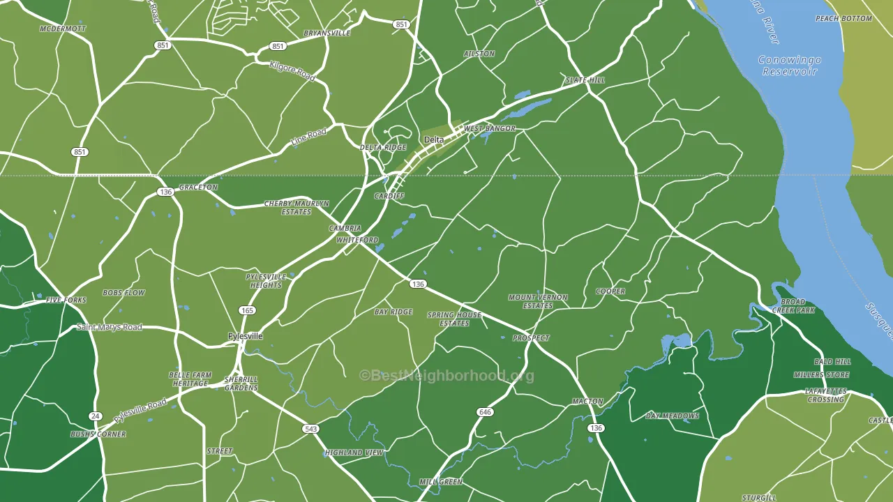 21160, MD block-group voter-turnout map