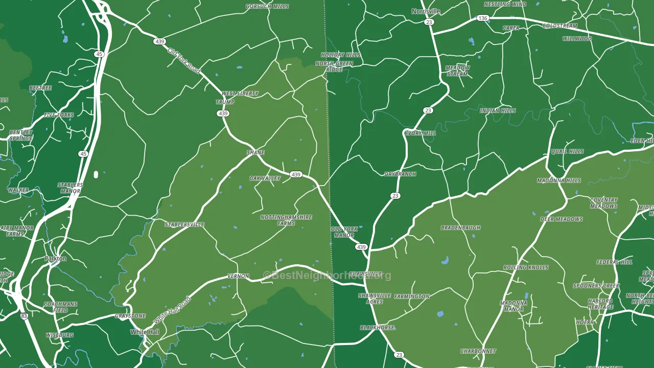 21161, MD block-group voter-turnout map