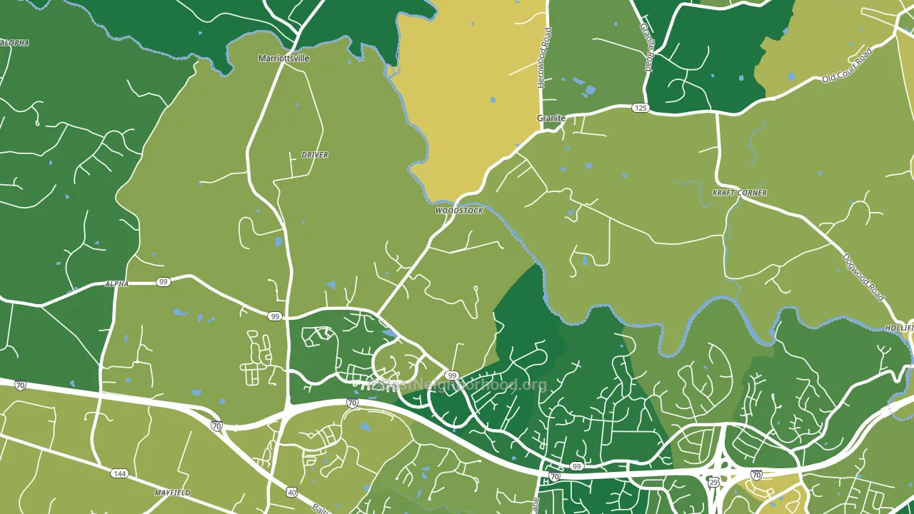 21163, MD block-group voter-turnout map