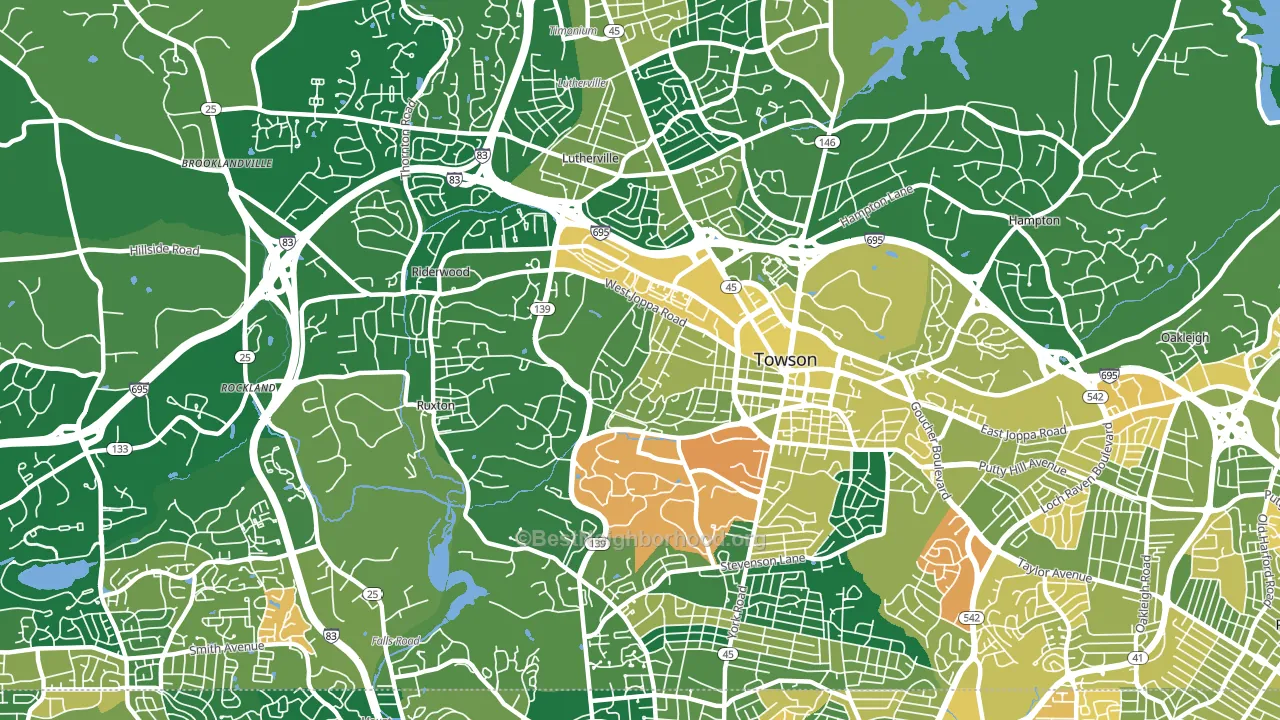 21204, MD block-group voter-turnout map