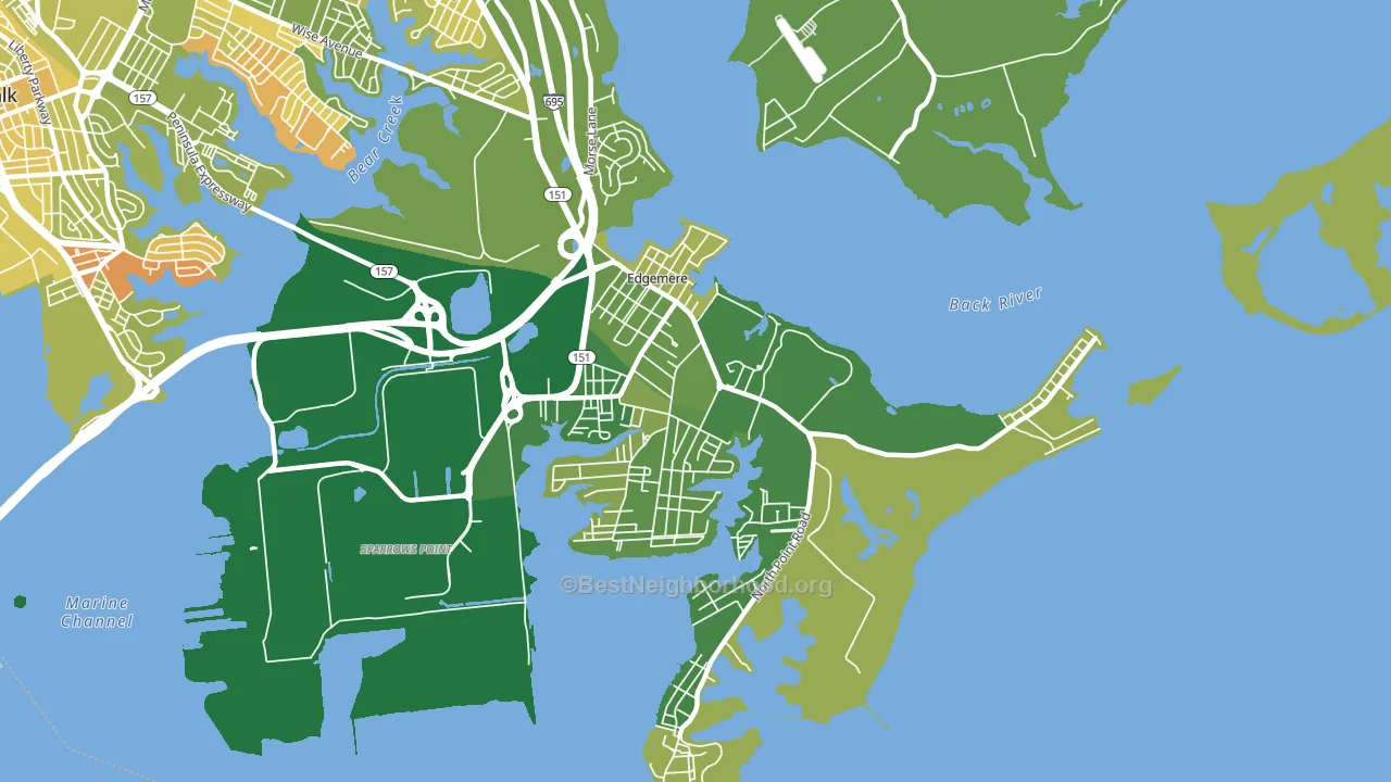 21219, MD block-group voter-turnout map