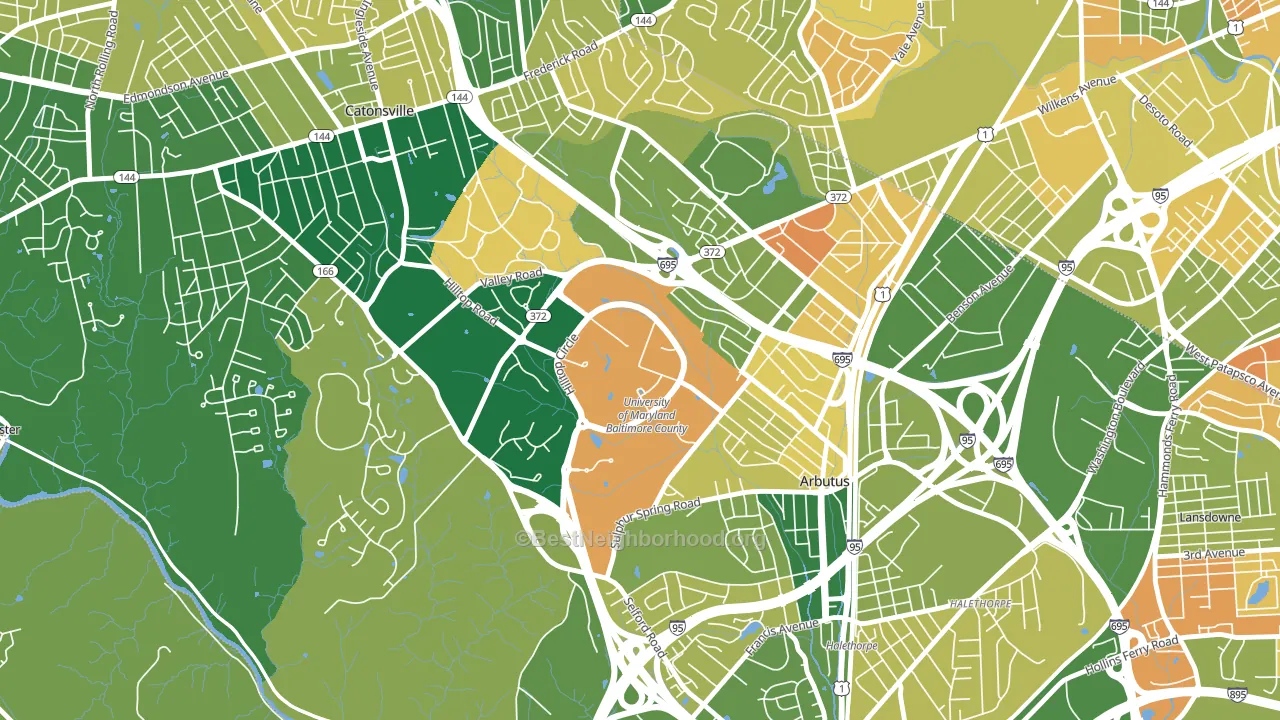 21250, MD block-group voter-turnout map