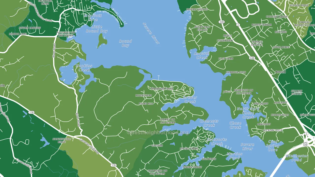21405, MD block-group voter-turnout map