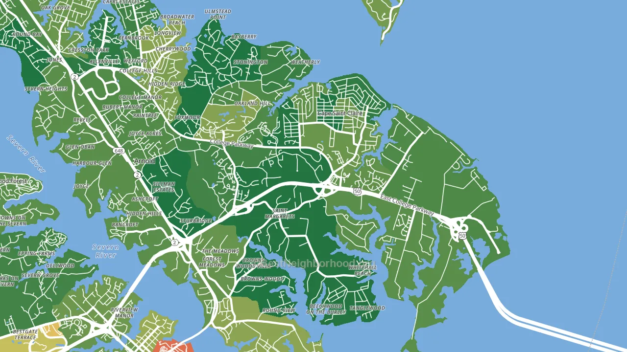 21409, MD block-group voter-turnout map