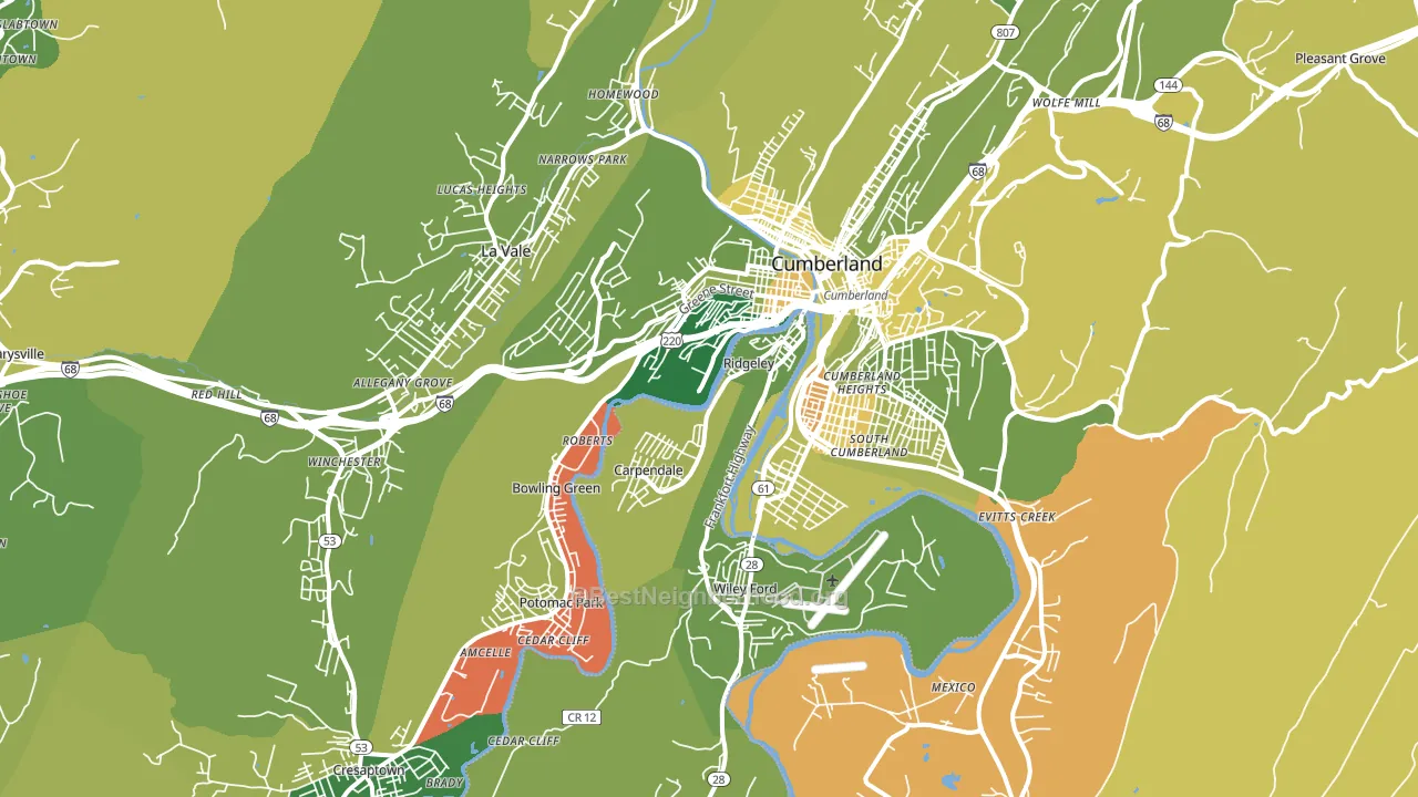 21502, MD block-group voter-turnout map