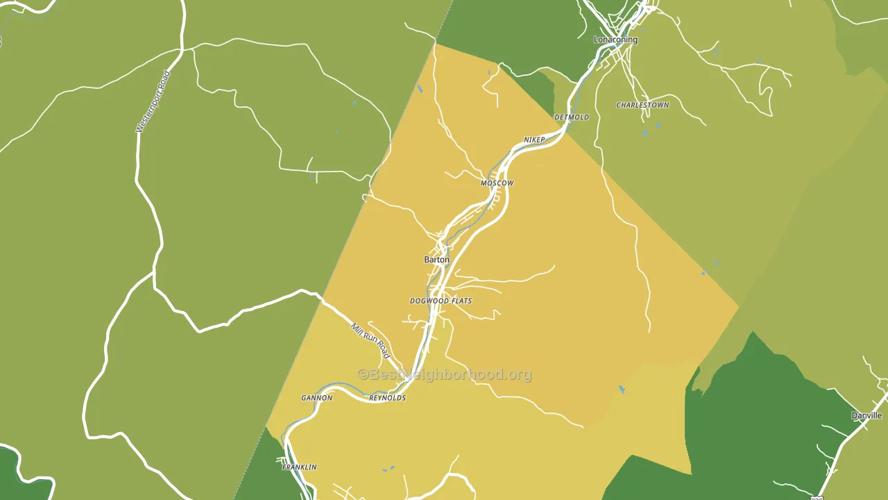 21521, MD block-group voter-turnout map