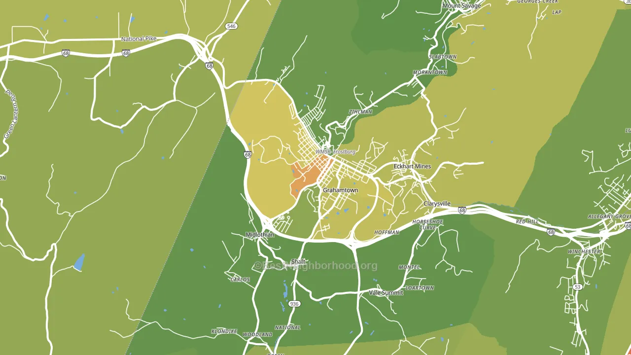21532, MD block-group voter-turnout map