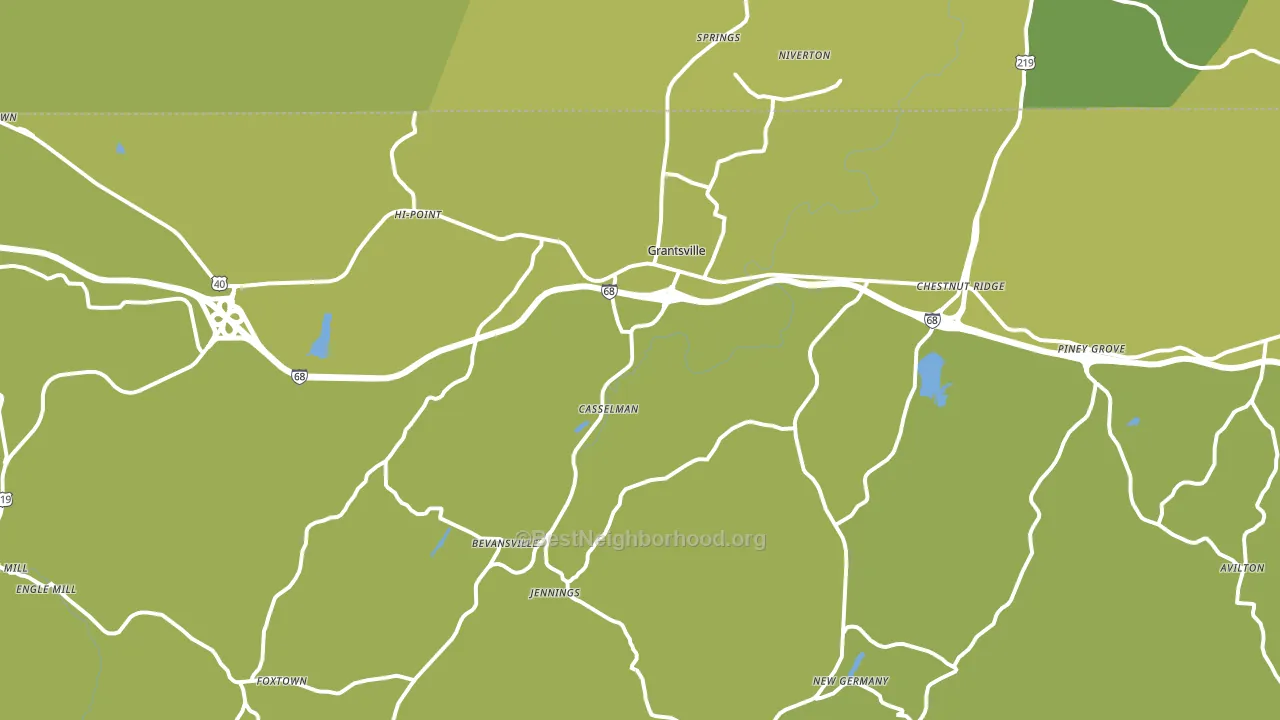 21536, MD block-group voter-turnout map