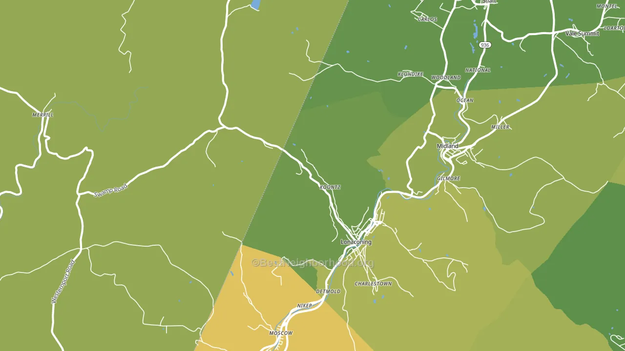 21539, MD block-group voter-turnout map