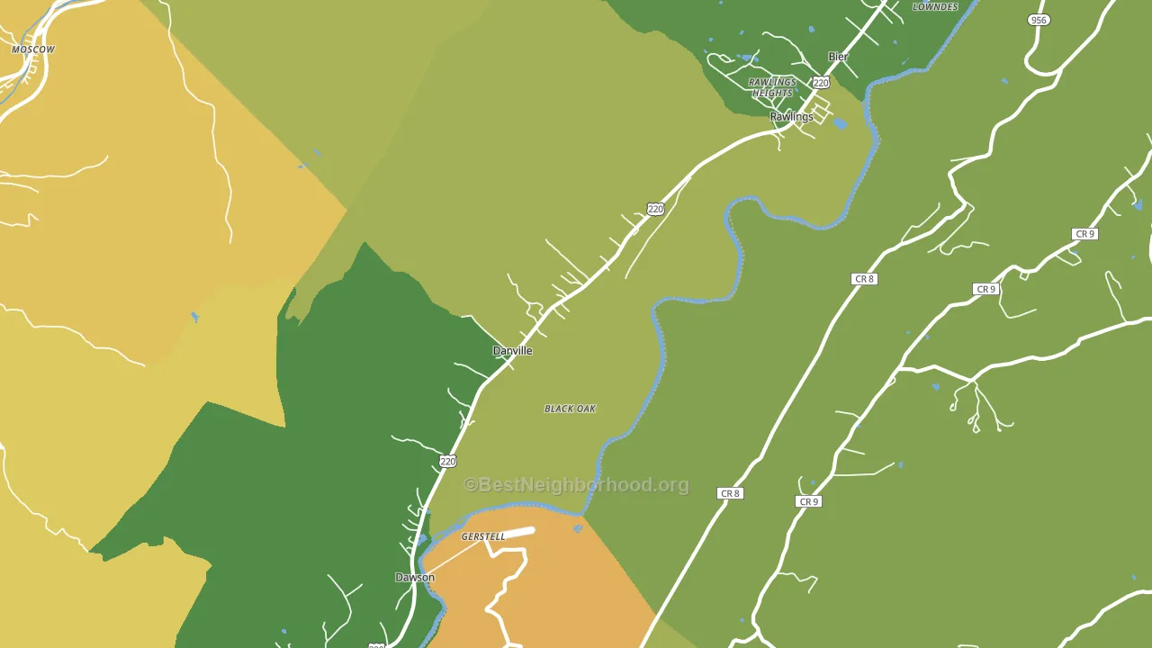 21557, MD block-group voter-turnout map