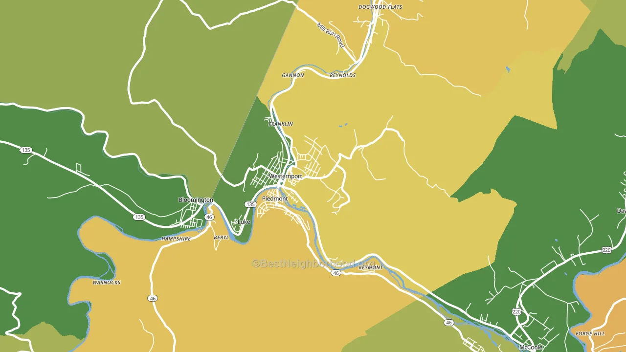 21562, MD block-group voter-turnout map