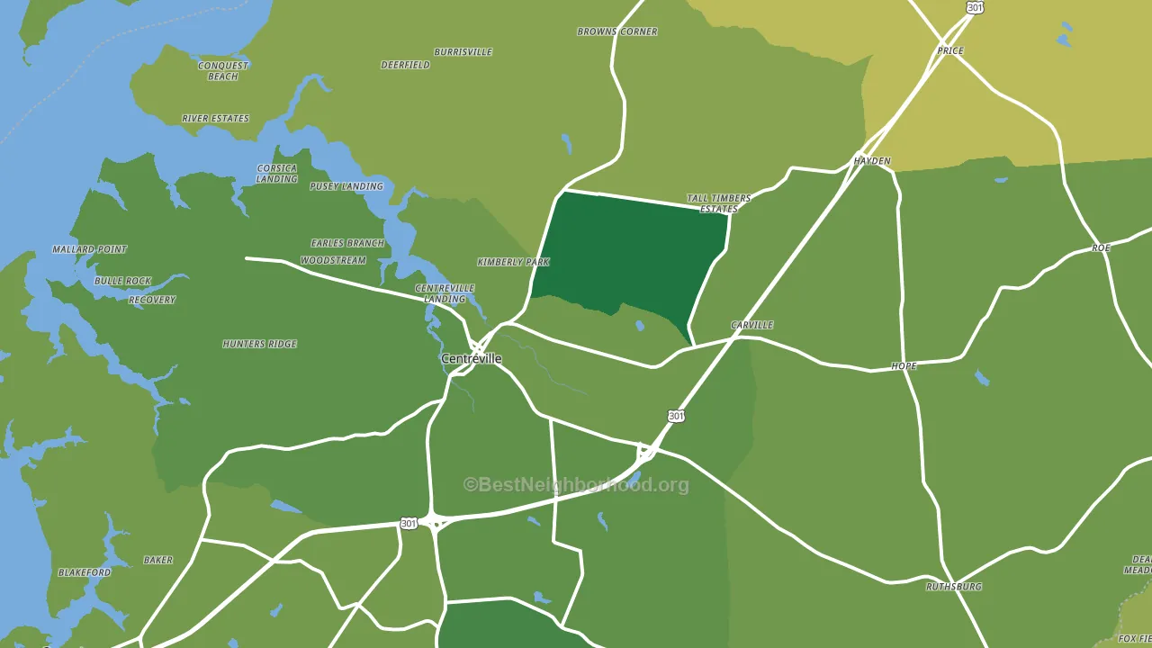 21617, MD block-group voter-turnout map