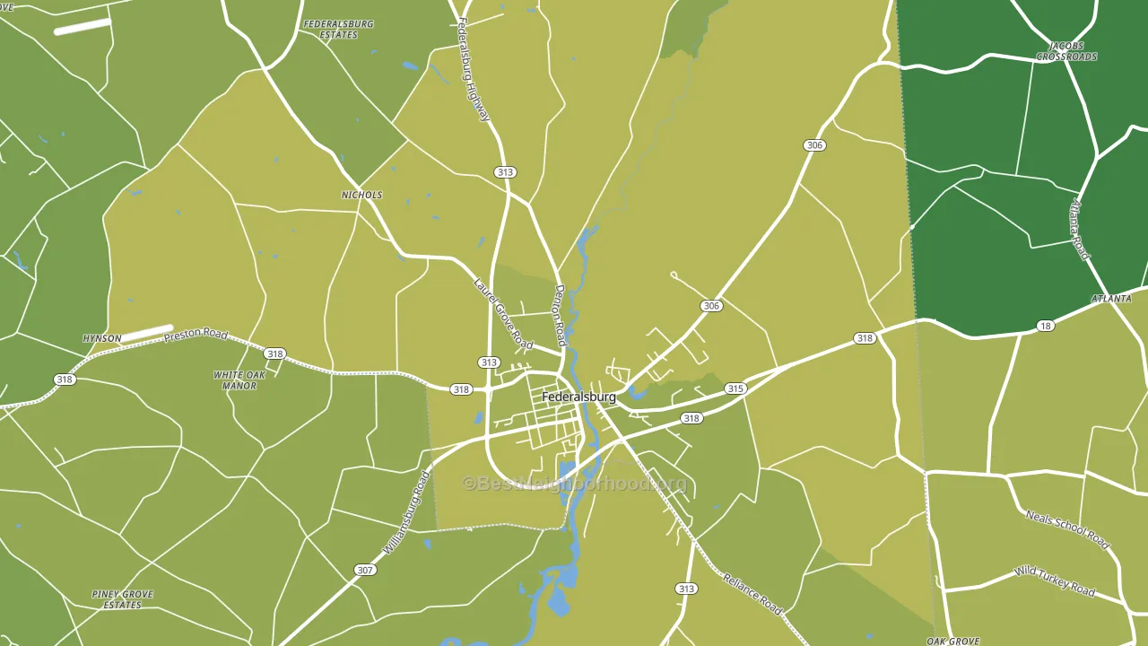 21632, MD block-group voter-turnout map