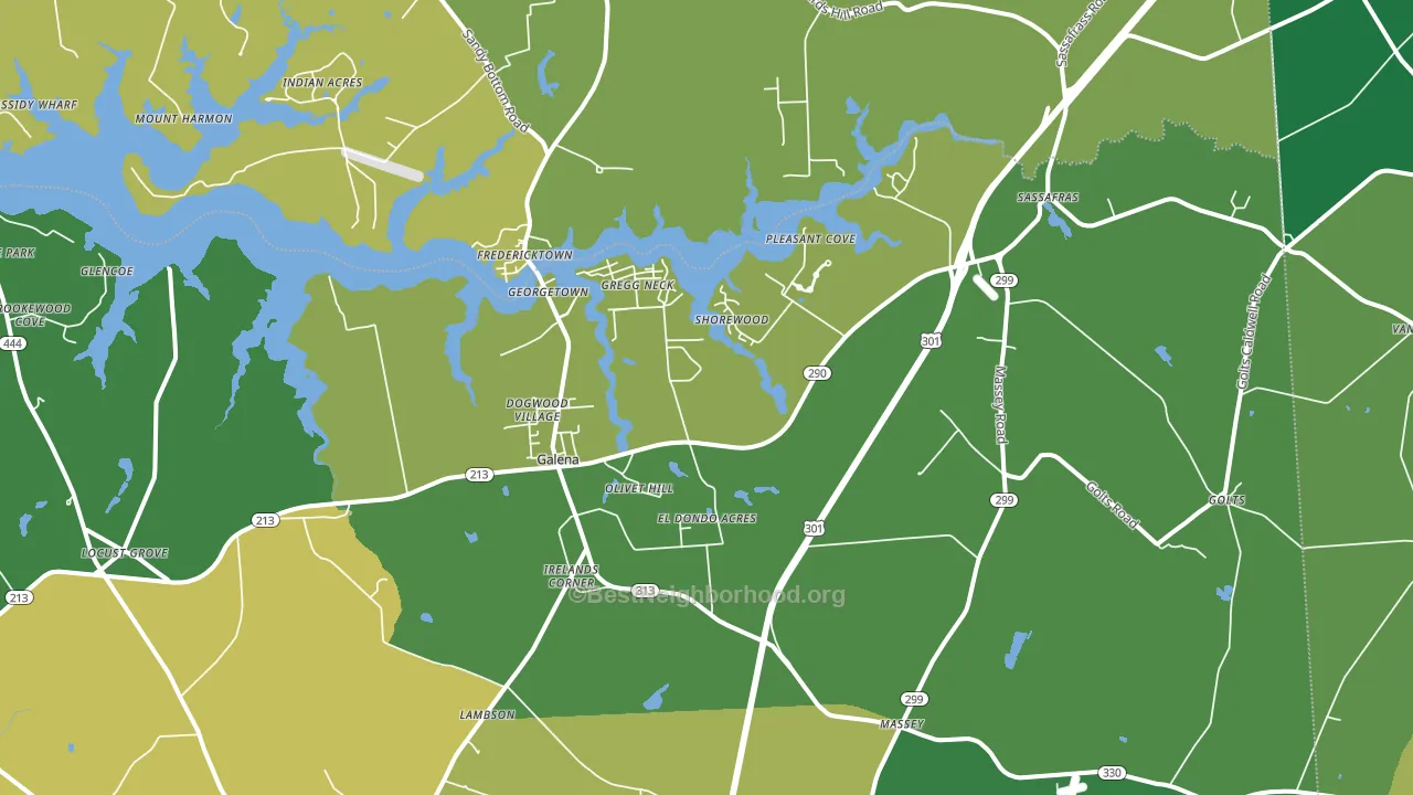 21635, MD block-group voter-turnout map
