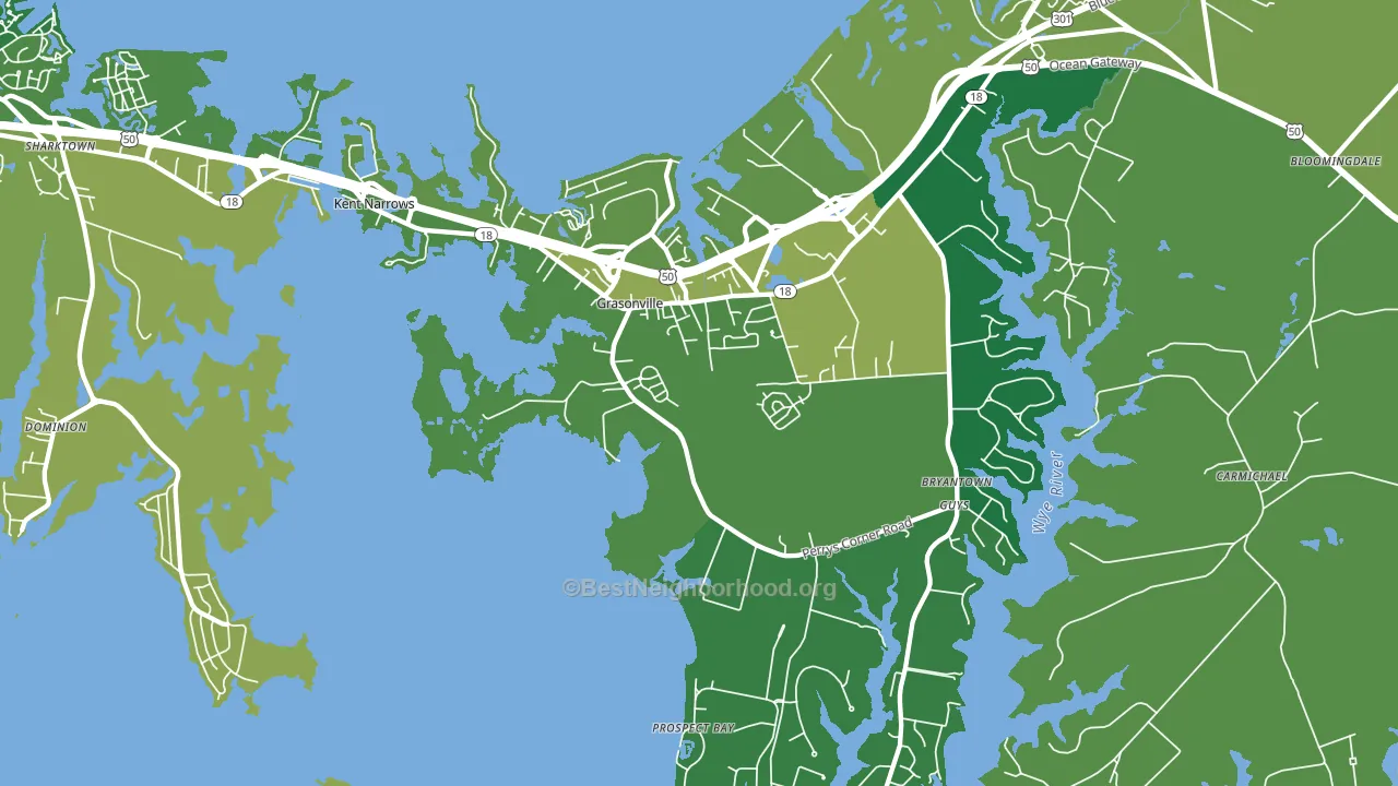 21638, MD block-group voter-turnout map