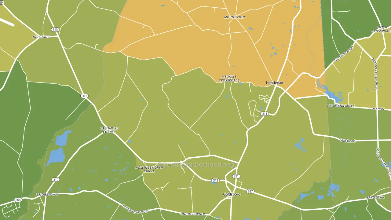 21640, MD block-group voter-turnout map