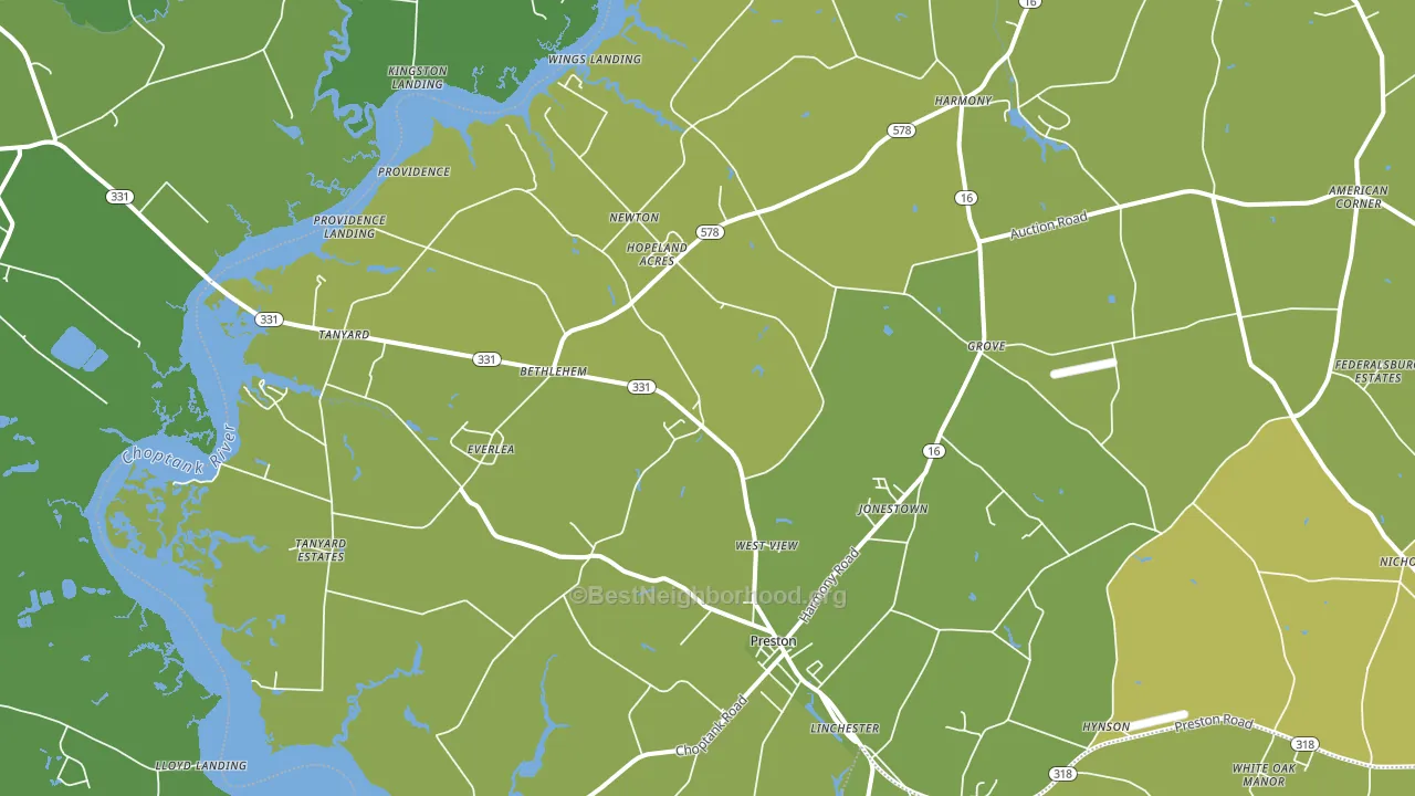 21655, MD block-group voter-turnout map