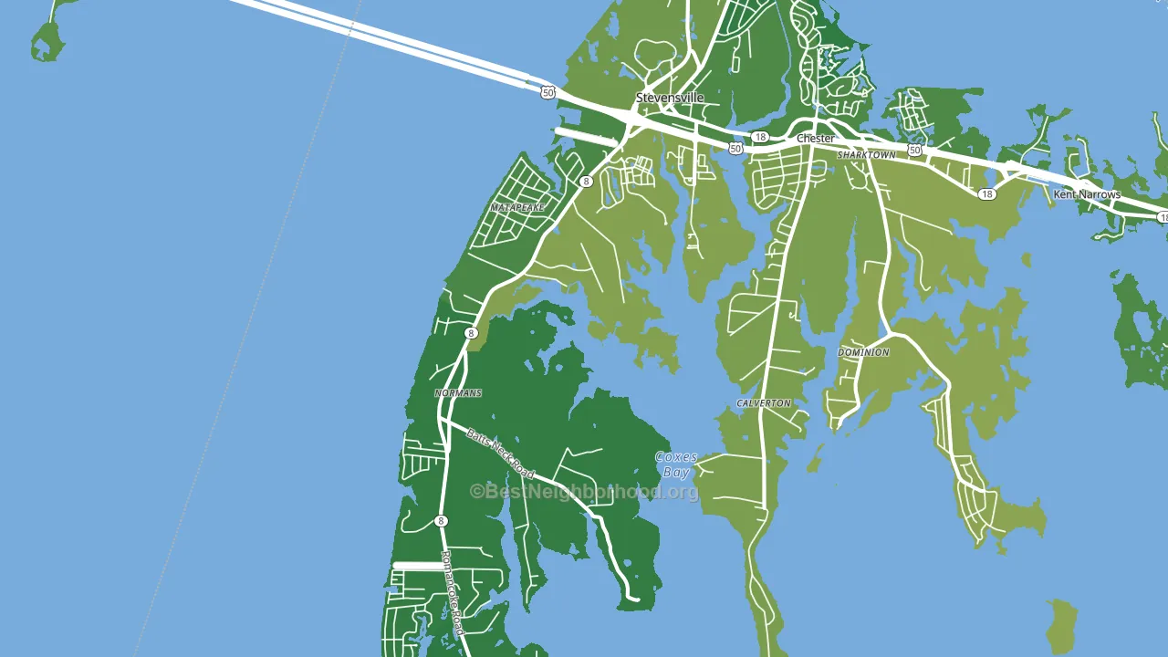 21666, MD block-group voter-turnout map