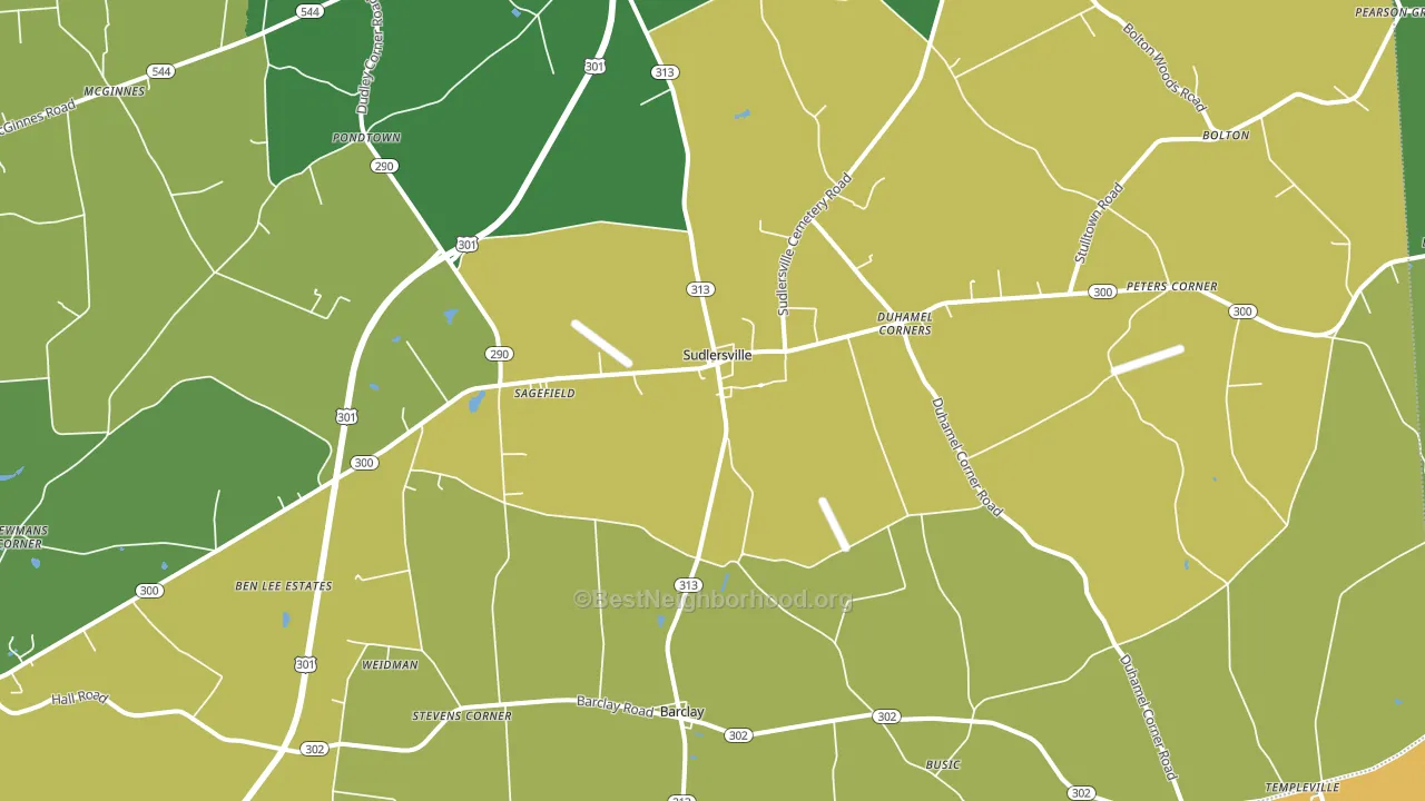 21668, MD block-group voter-turnout map