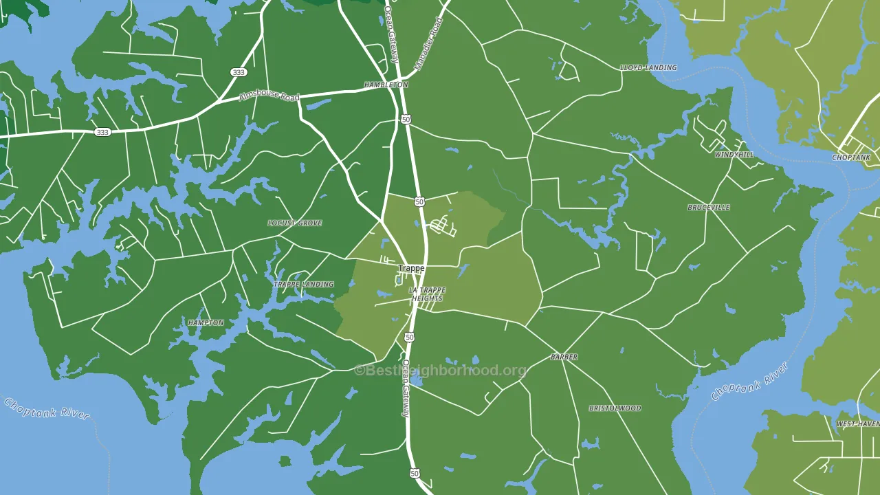 21673, MD block-group voter-turnout map