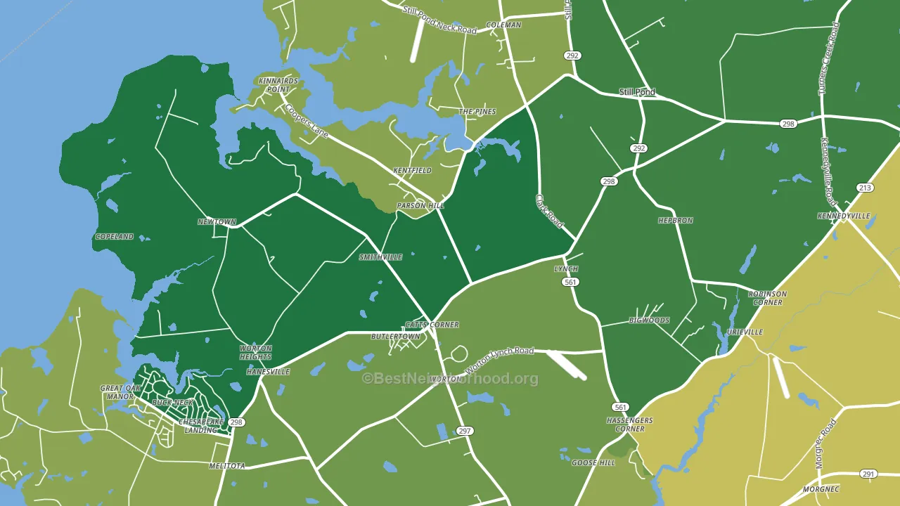 21678, MD block-group voter-turnout map