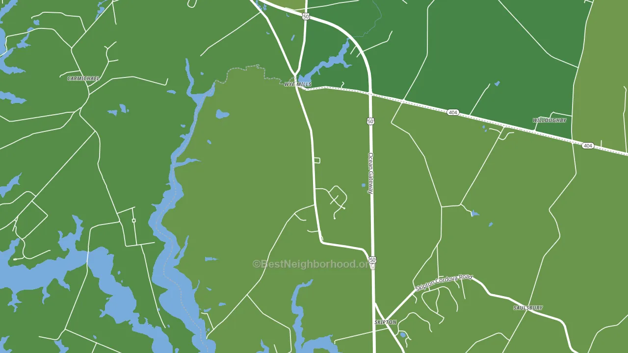 21679, MD block-group voter-turnout map