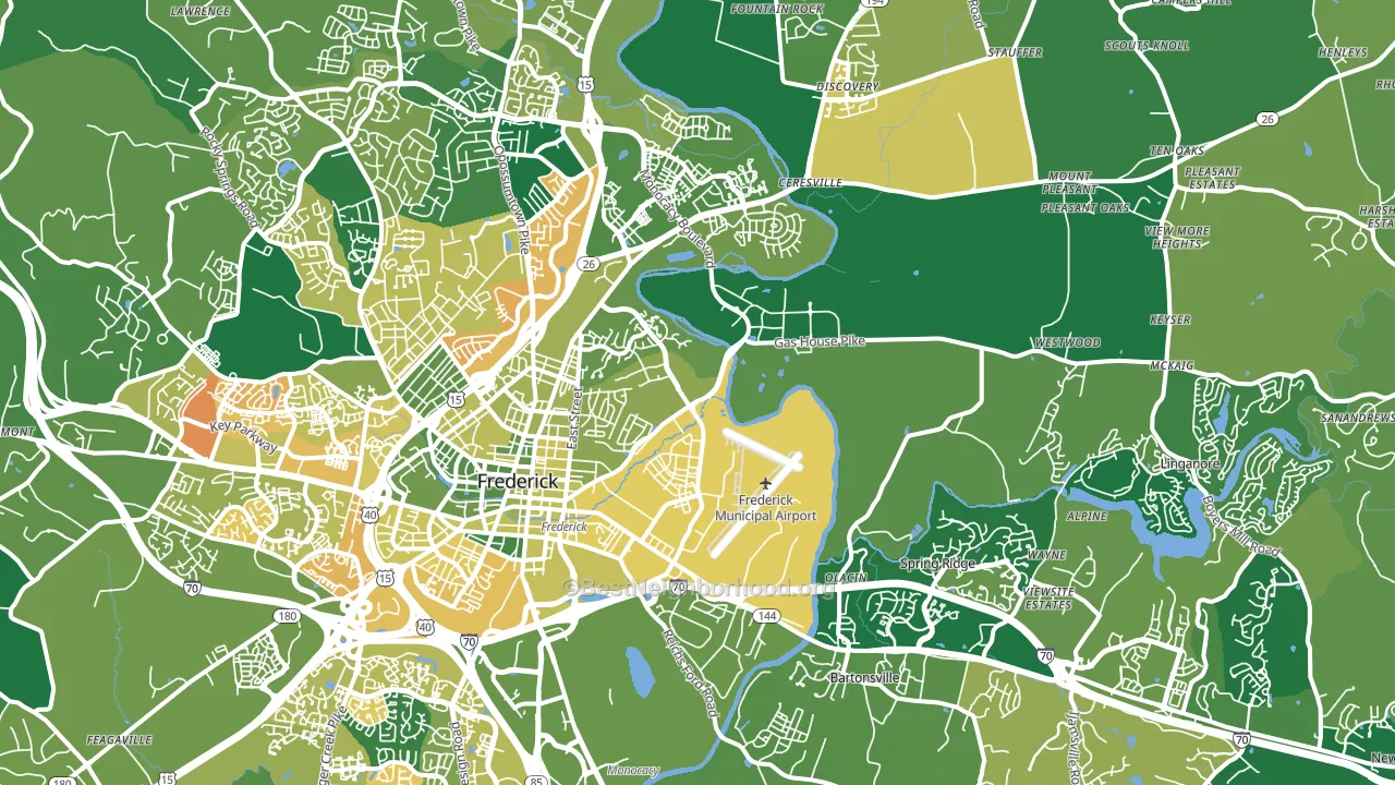 21701, MD block-group voter-turnout map