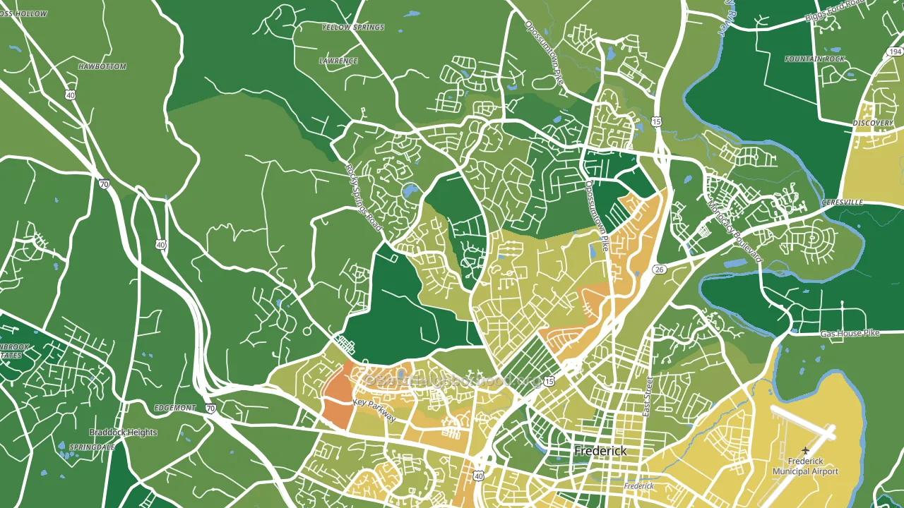 21702, MD block-group voter-turnout map