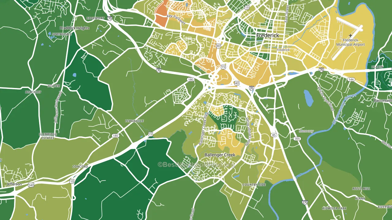 21703, MD block-group voter-turnout map