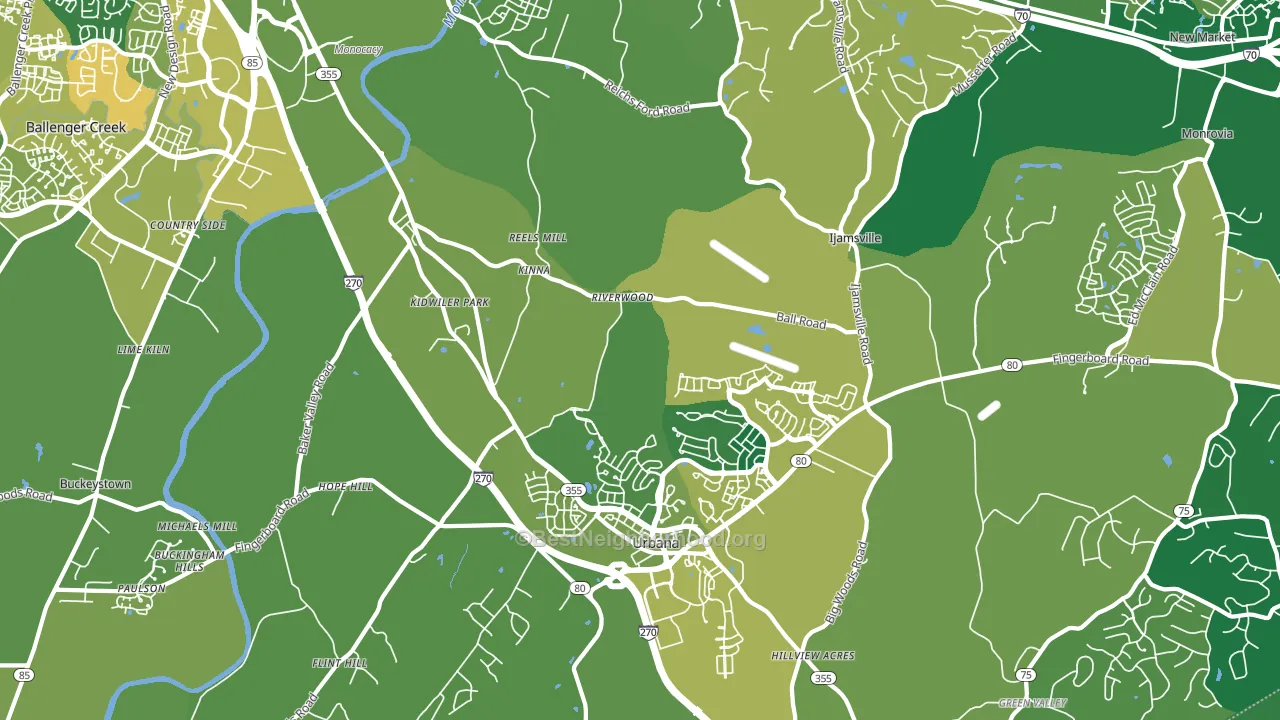 21704, MD block-group voter-turnout map