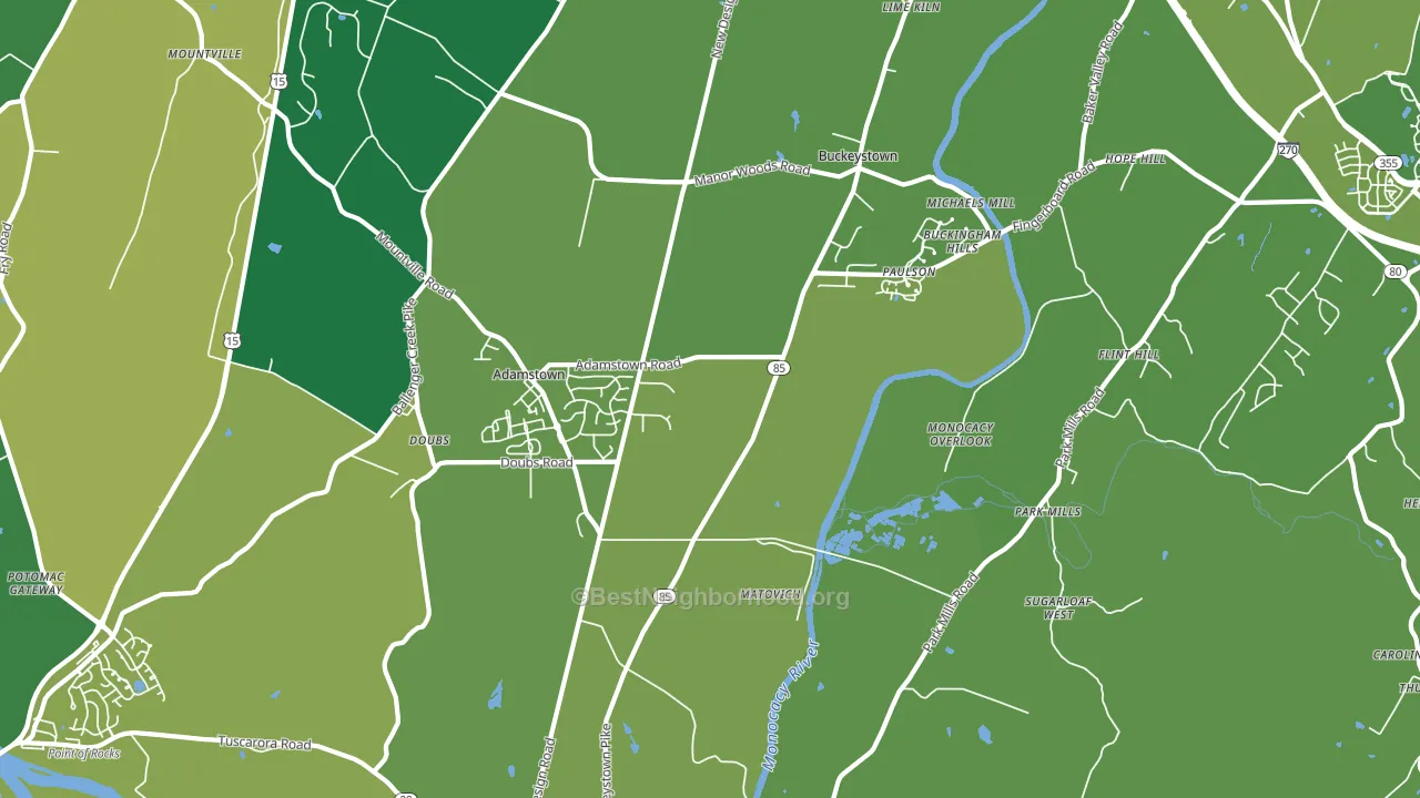 21710, MD block-group voter-turnout map