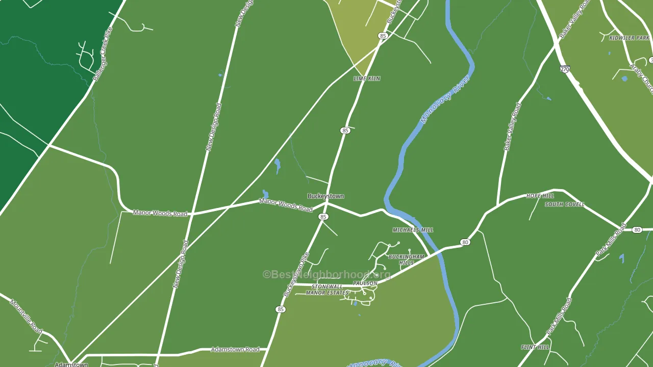 21717, MD block-group voter-turnout map