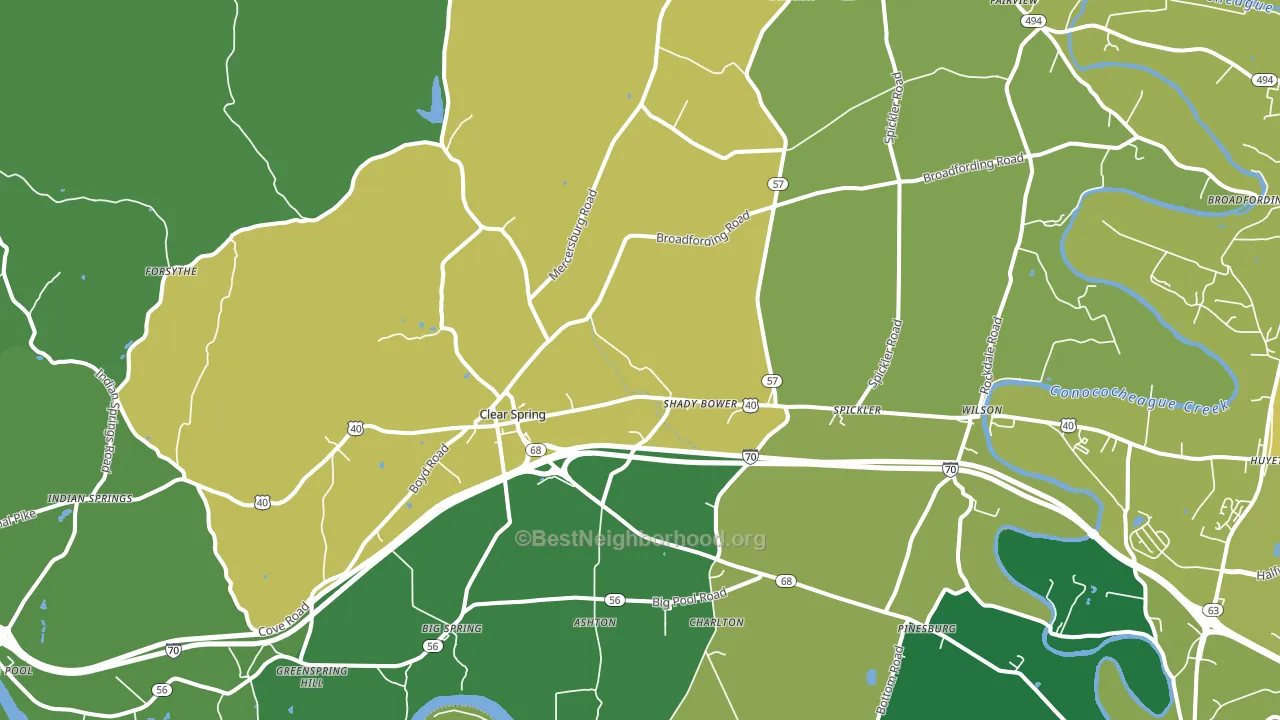 21722, MD block-group voter-turnout map