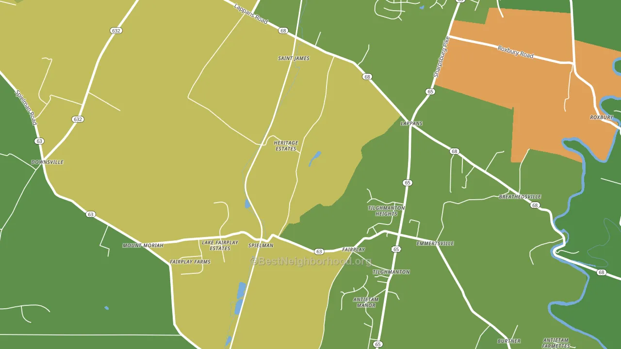 21733, MD block-group voter-turnout map