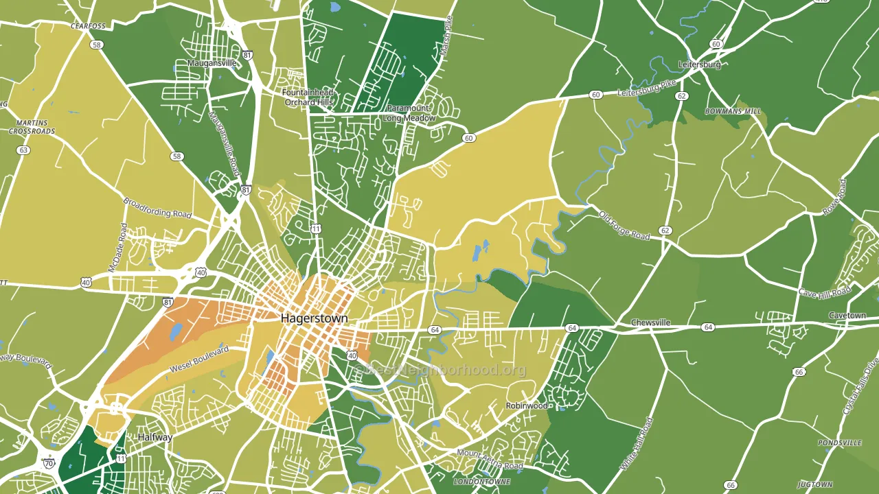 21742, MD block-group voter-turnout map