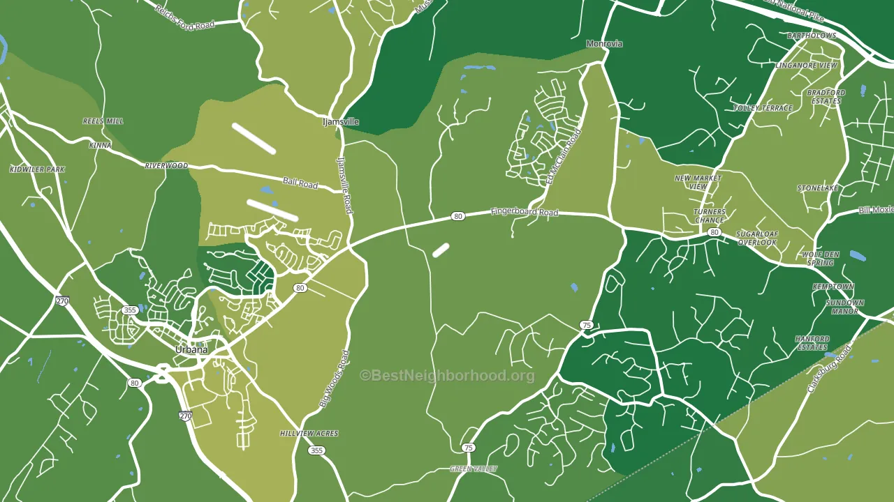 21754, MD block-group voter-turnout map