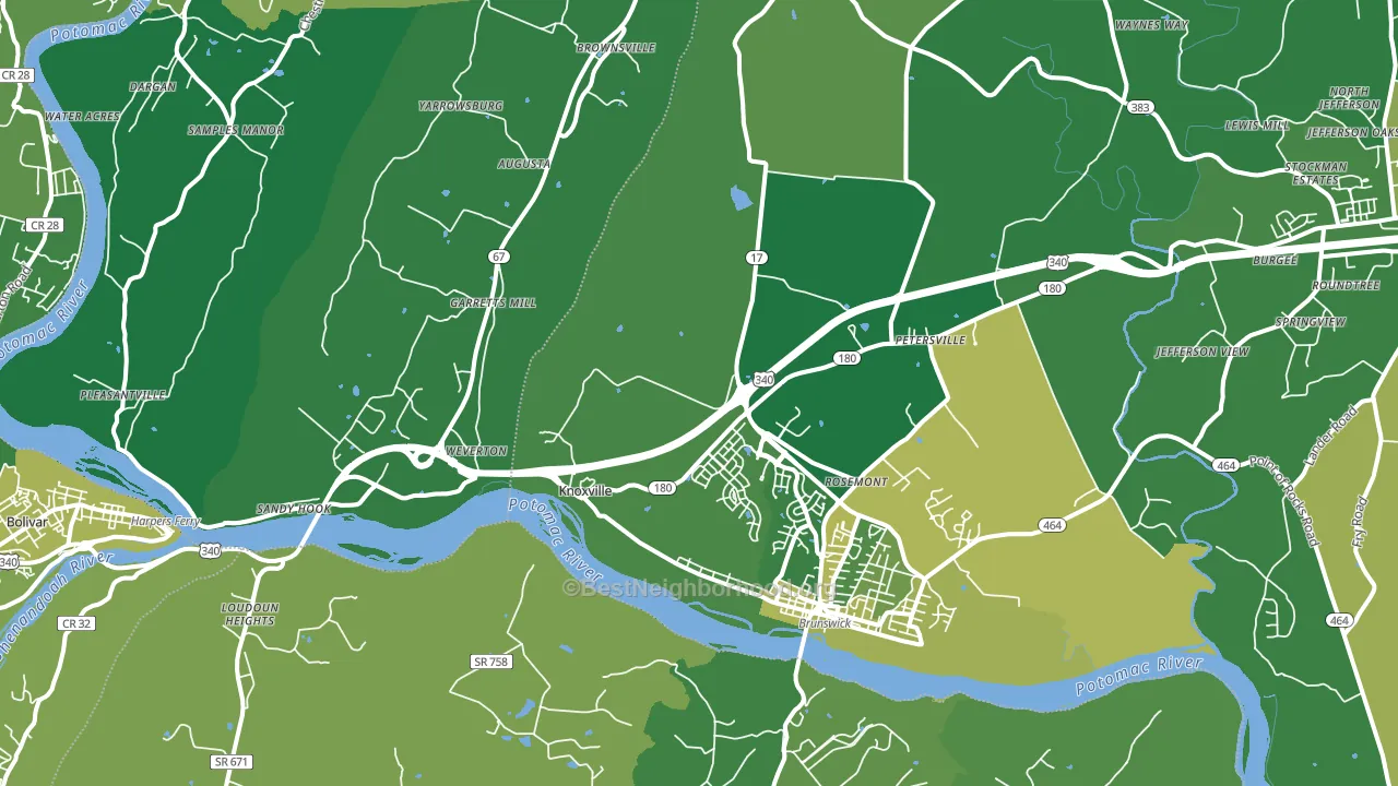 21758, MD block-group voter-turnout map