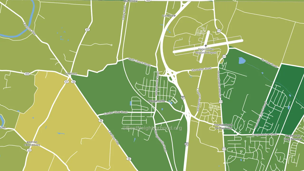 21767, MD block-group voter-turnout map