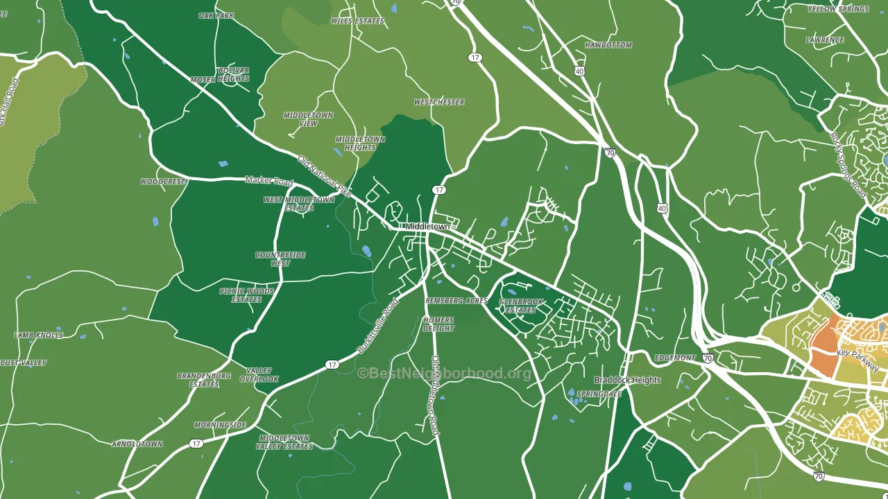 21769, MD block-group voter-turnout map