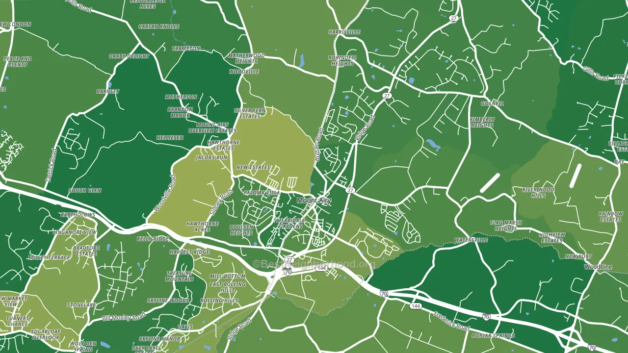 21771, MD block-group voter-turnout map