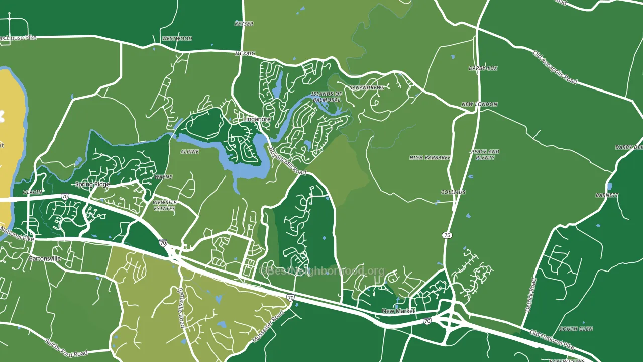 21774, MD block-group voter-turnout map