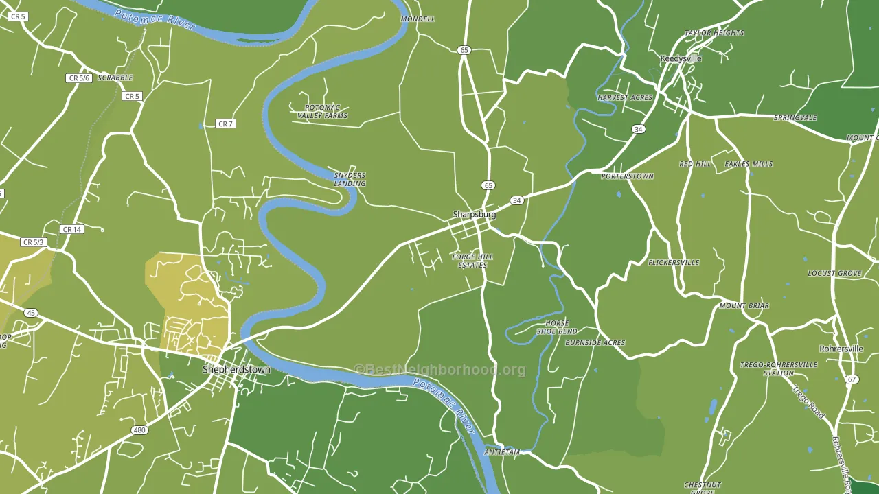 21782, MD block-group voter-turnout map