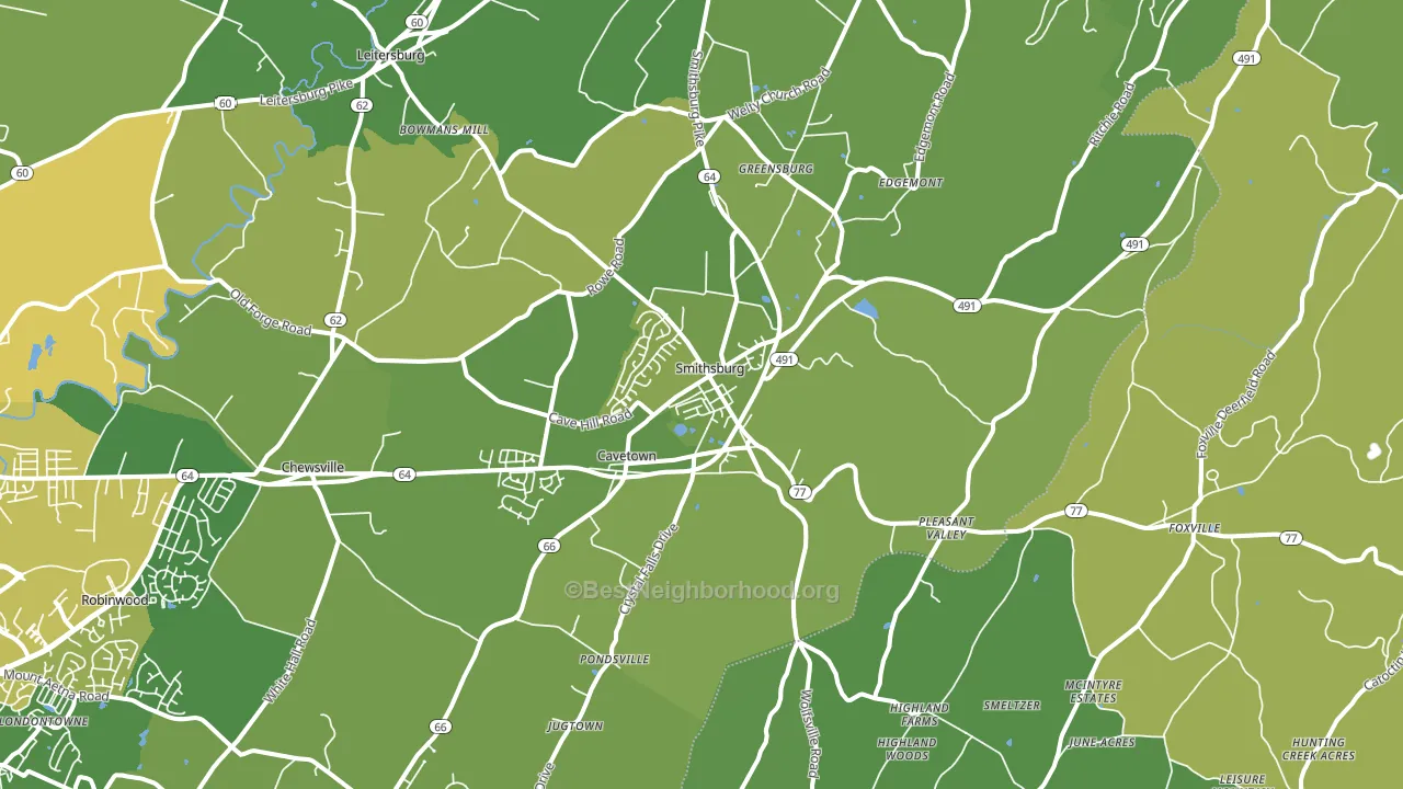 21783, MD block-group voter-turnout map
