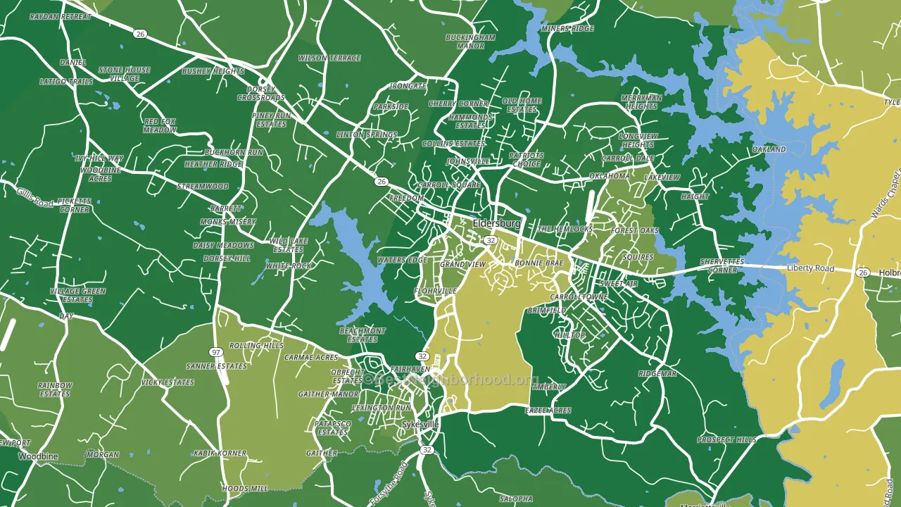 21784, MD block-group voter-turnout map