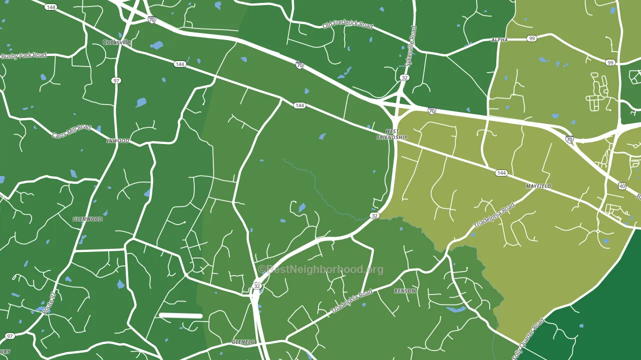21794, MD block-group voter-turnout map