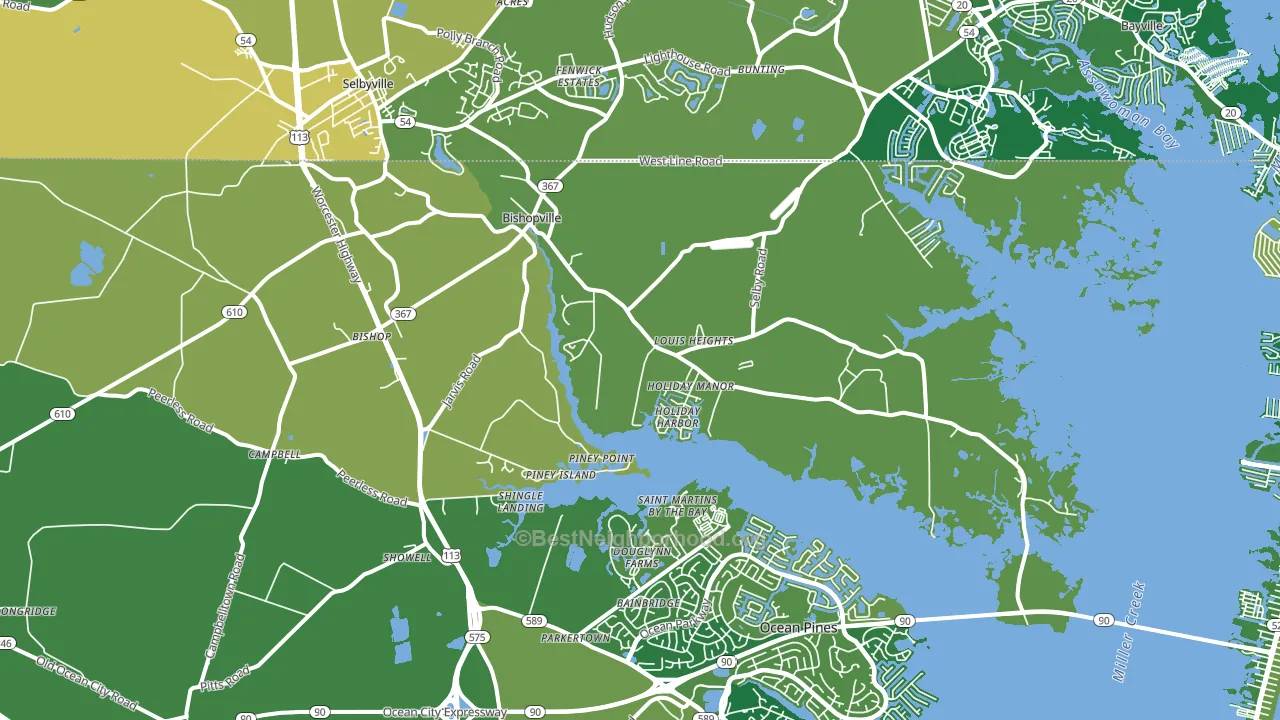 21813, MD block-group voter-turnout map