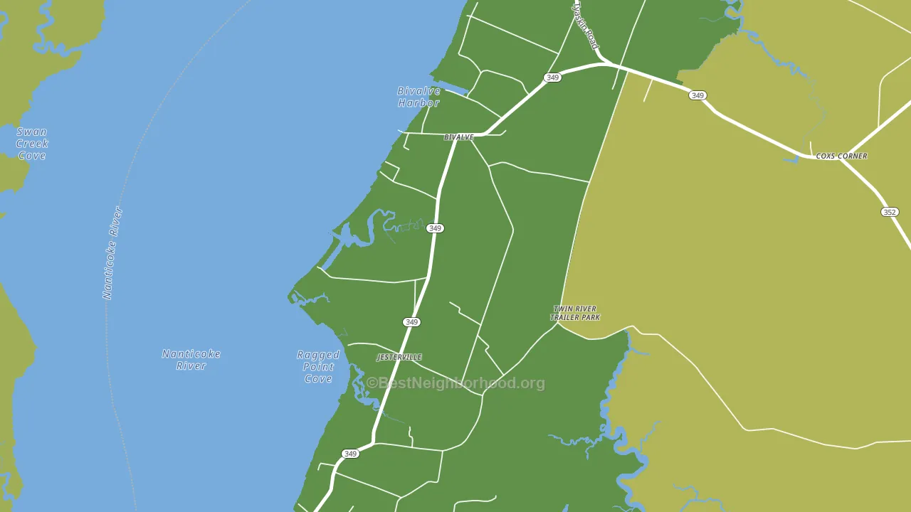21814, MD block-group voter-turnout map
