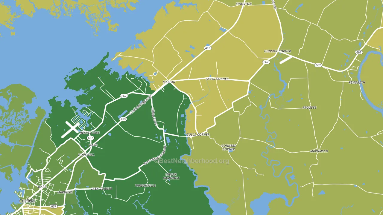 21838, MD block-group voter-turnout map
