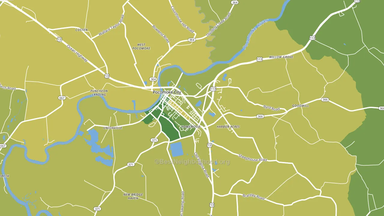 21851, MD block-group voter-turnout map