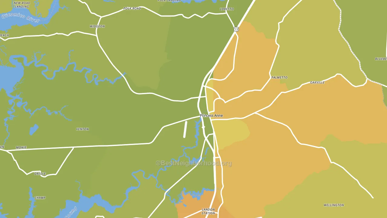 21853, MD block-group voter-turnout map
